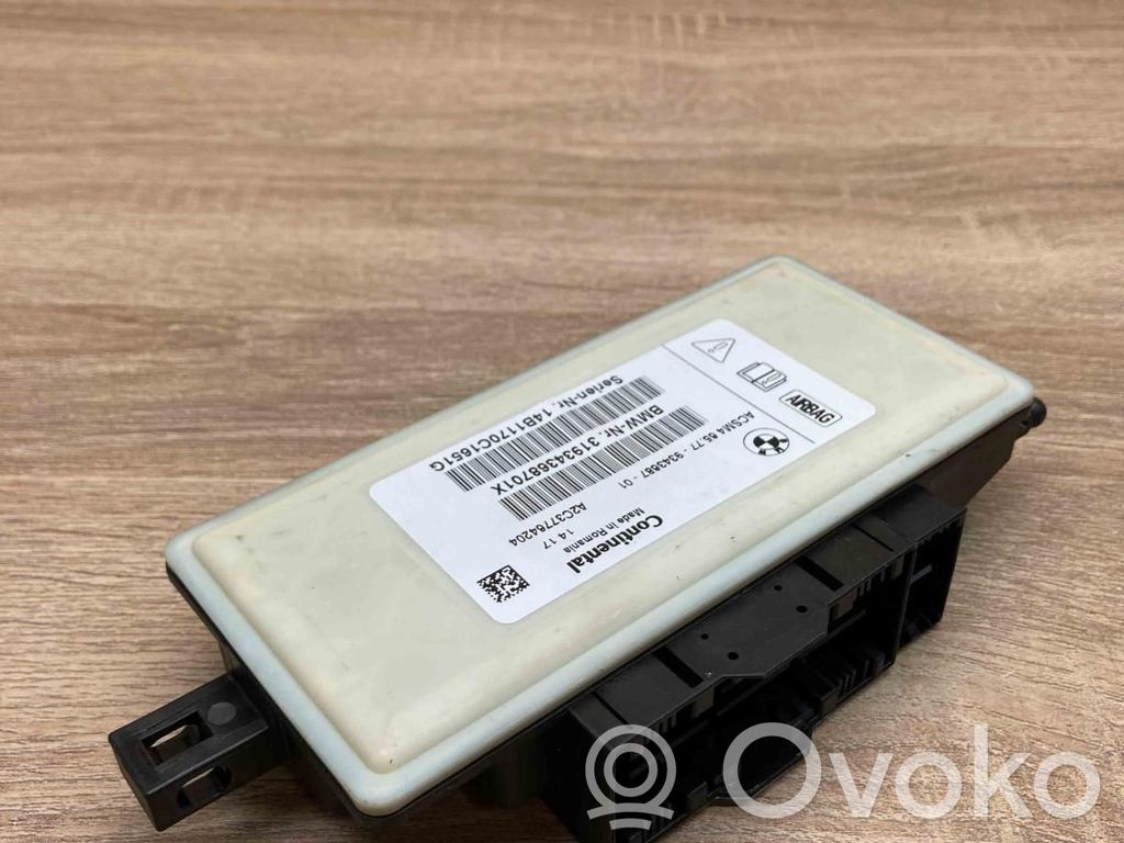 BMW 5 F10 F11 Unitate/modul de comandă airbaguri 