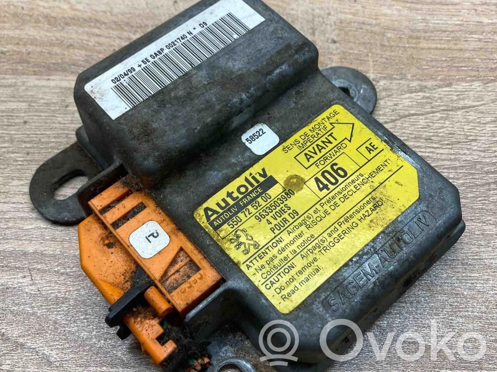 Peugeot 406 Unitate/modul de comandă airbaguri 