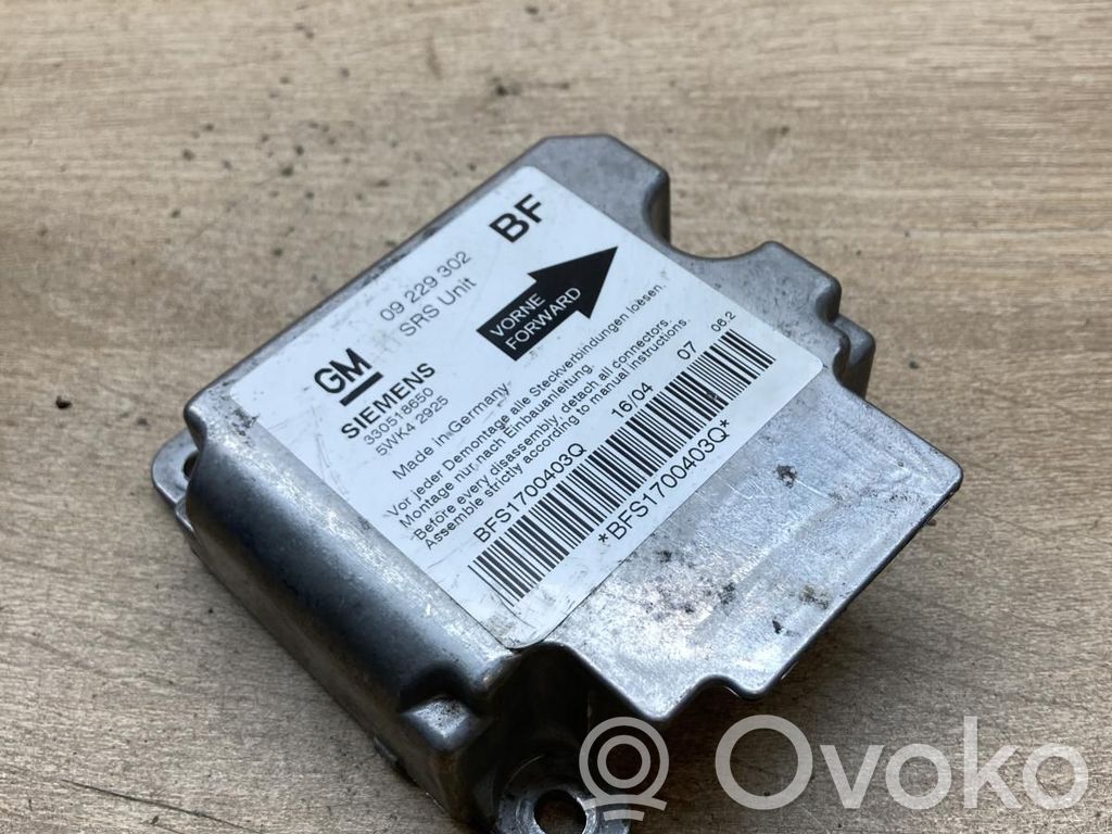 Opel Astra G Centralina/modulo airbag 