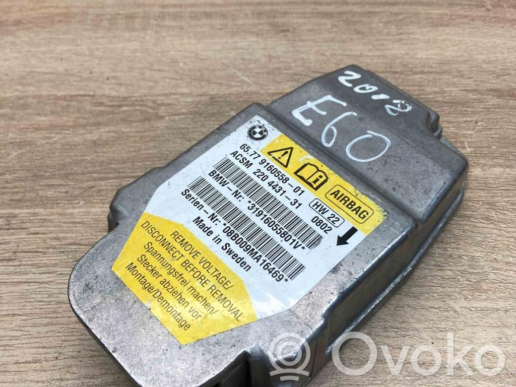 Unidad de control/módulo del Airbag   9160558,2204431