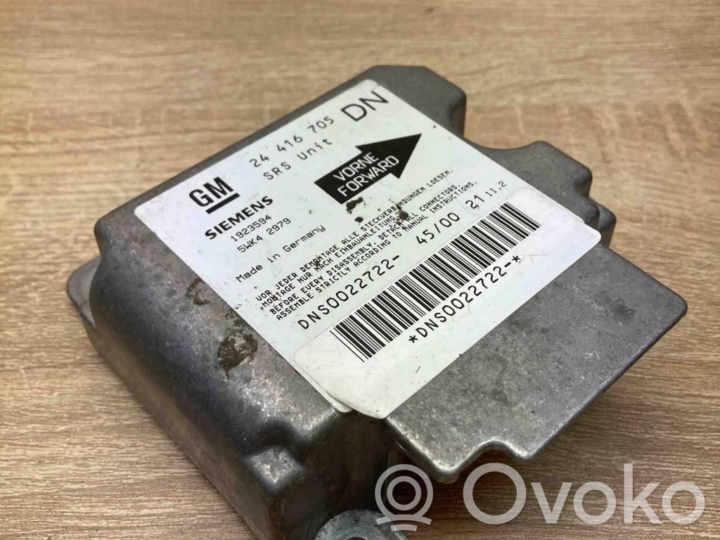 Opel Astra G Centralina/modulo airbag 