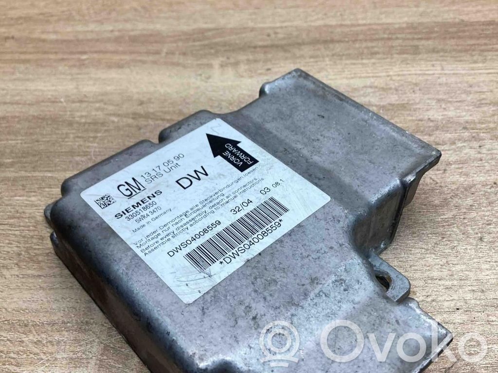 Opel Zafira A Centralina/modulo airbag 