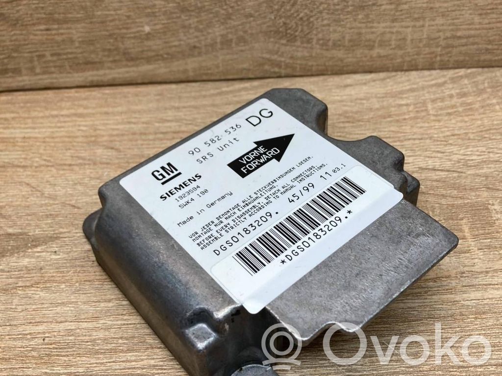 Sterownik / Moduł Airbag   90582536,5WK4190USED,DG