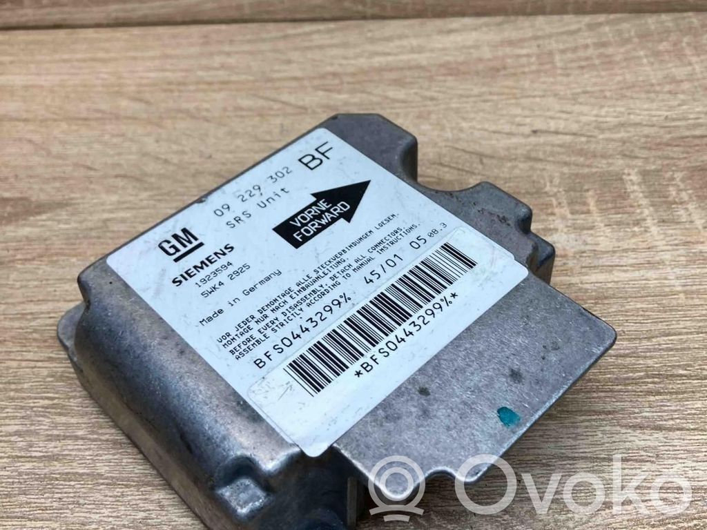 Opel Astra G Unitate/modul de comandă airbaguri 
