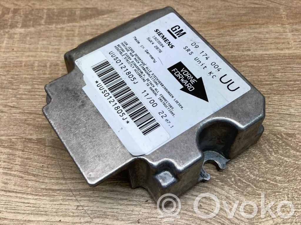 Opel Astra G Unitate/modul de comandă airbaguri 