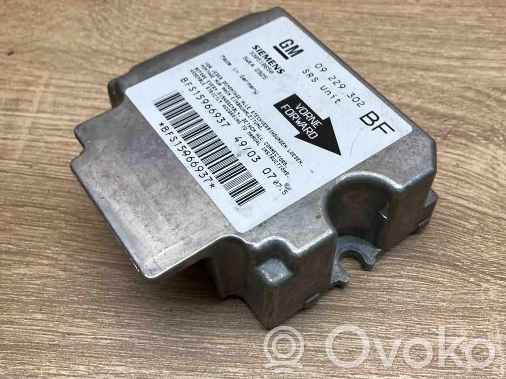 Opel Astra G Unitate/modul de comandă airbaguri 