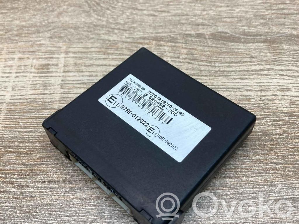 Toyota Corolla Verso AR10 Unitate/modul comandă imobilizator 