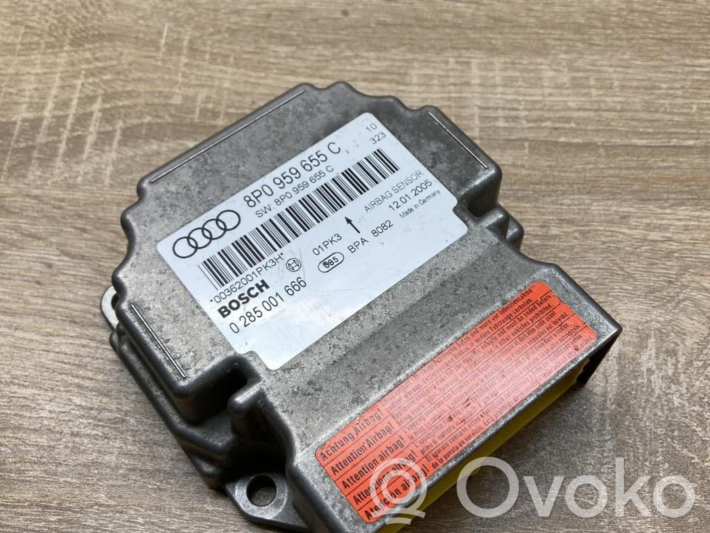 Centralina/modulo airbag   8P0959655C,0285001666