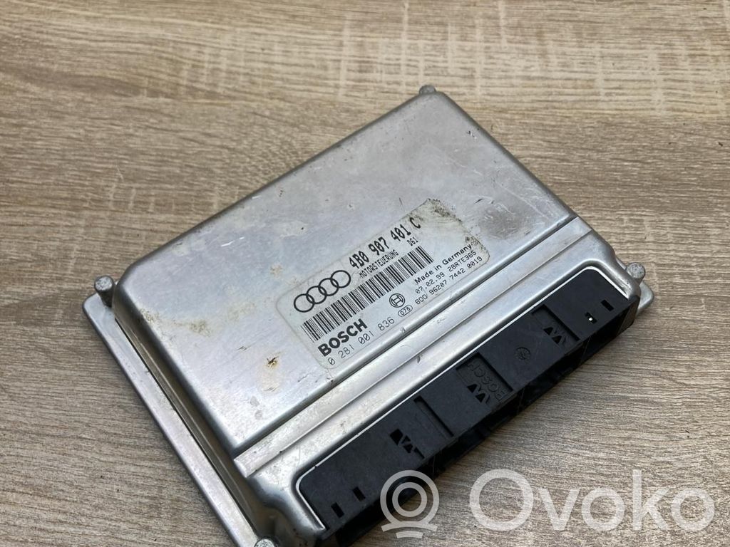 Engine control unit/module ECU   4B0907401C,0281001836