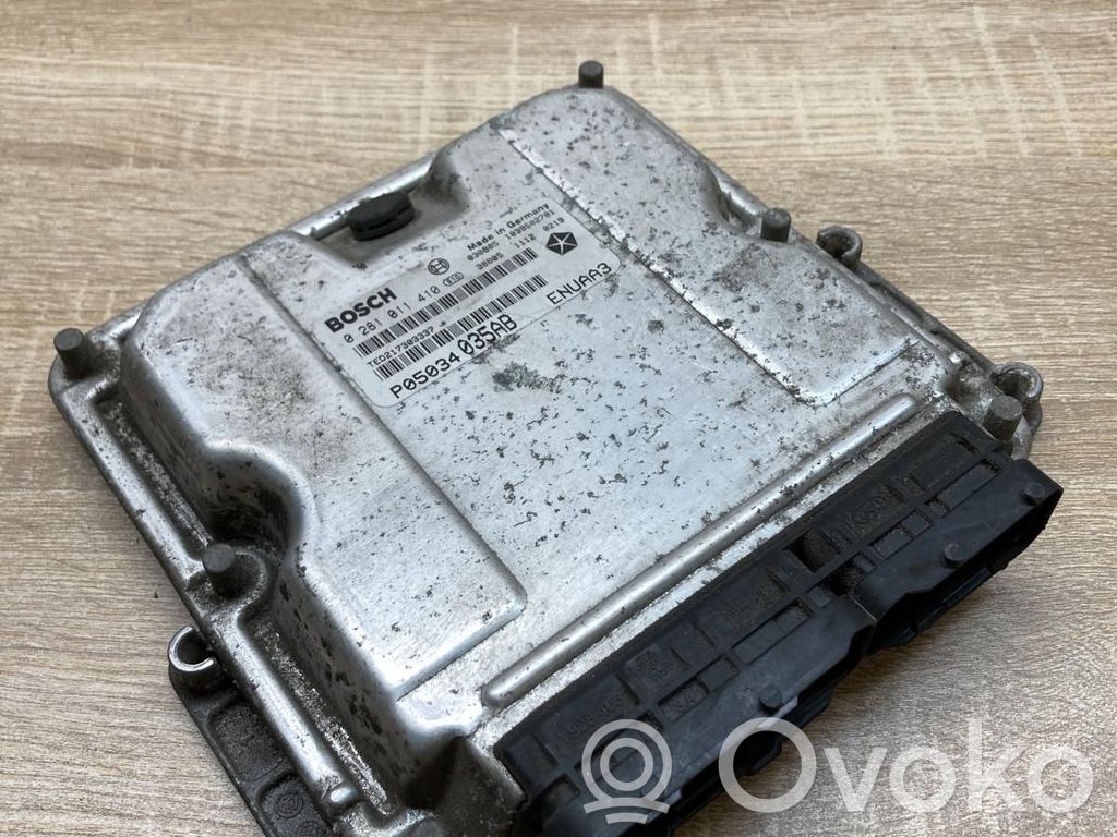 Engine control unit/module ECU   P05034035AB,0281011410