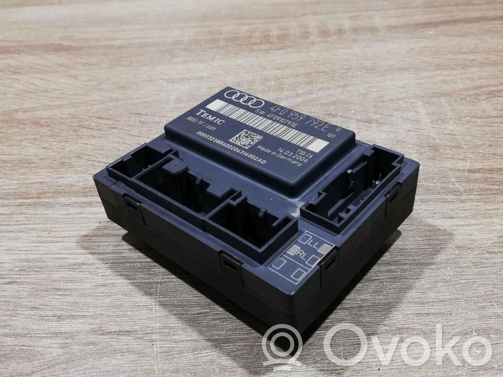 Audi A6 S6 C6 4F Unité de commande module de porte