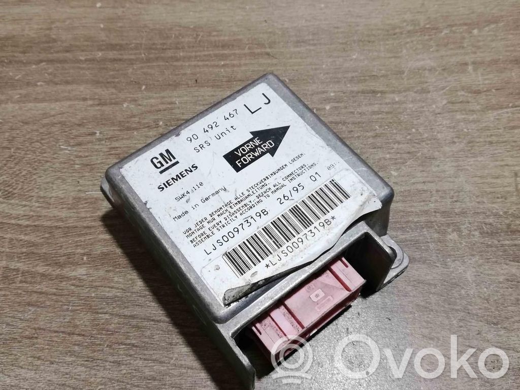 Unitate/modul de comandă airbaguri   90492467