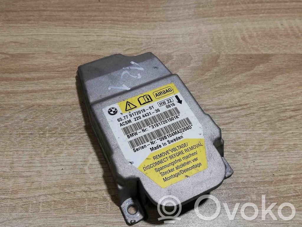 BMW 5 E60 E61 Centralina/modulo airbag 