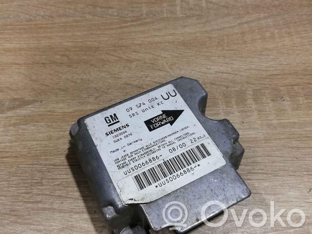 Opel Astra G Unitate/modul de comandă airbaguri 