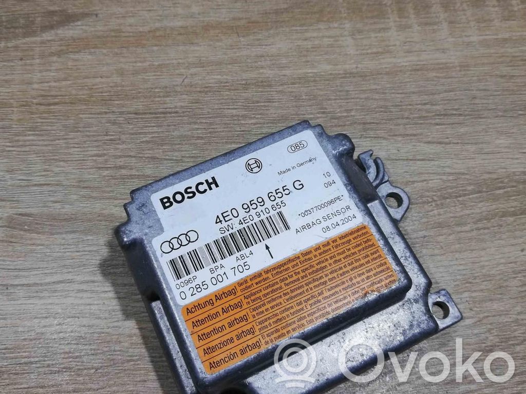 Unidad de control/módulo del Airbag   4E0959655G,0285001705