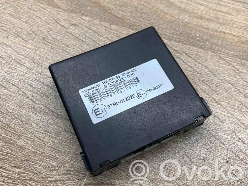 Toyota Corolla Verso AR10 Unitate/modul comandă imobilizator 
