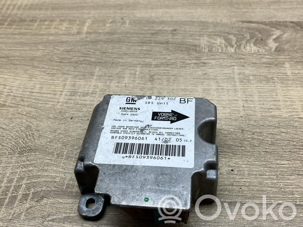 Opel Astra G Unidad de control/módulo del Airbag 