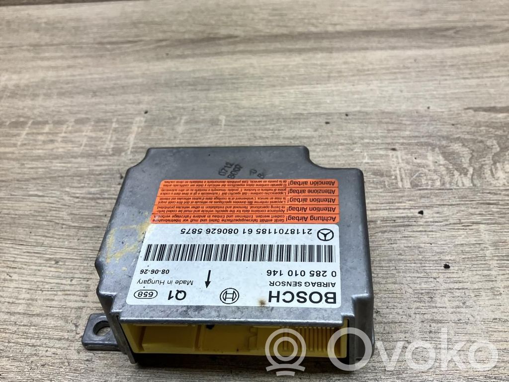 Centralina/modulo airbag   2118701185,0285010146