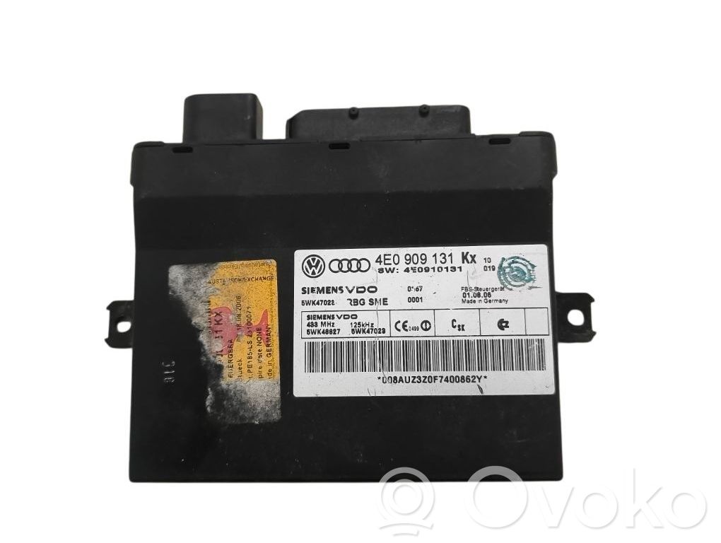 Keyless (KESSY) go control unit/module   4E0909131KX,5WK47022
