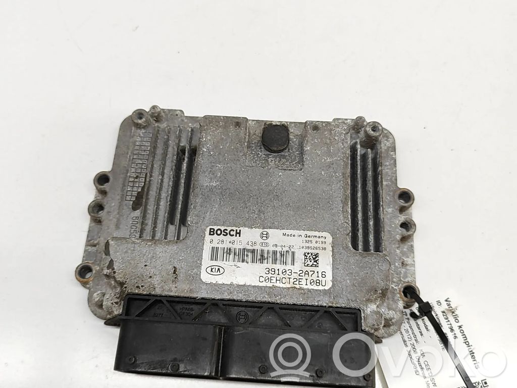 Unidad de control/módulo del motor   0281015438,1039S26538,391032A716