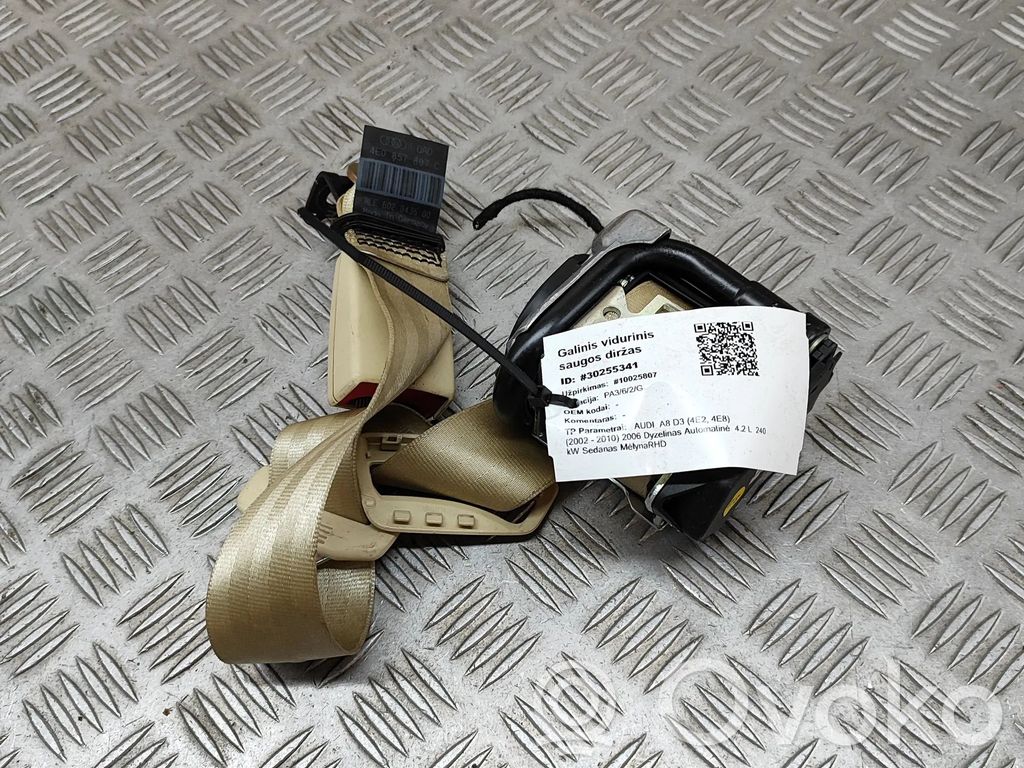 Sicherheitsgurt hinten Mitte   4E0857807C,4E0857740A