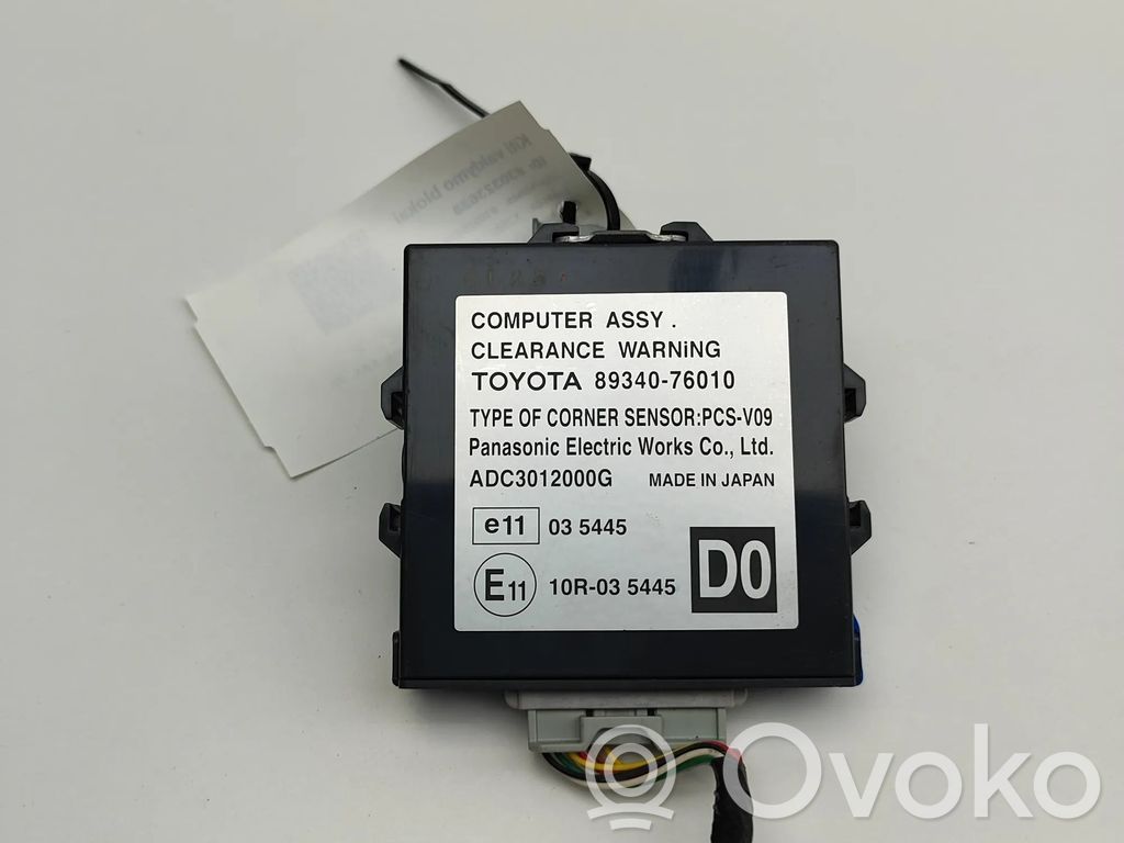 Lexus CT 200H Parking PDC control unit/module 