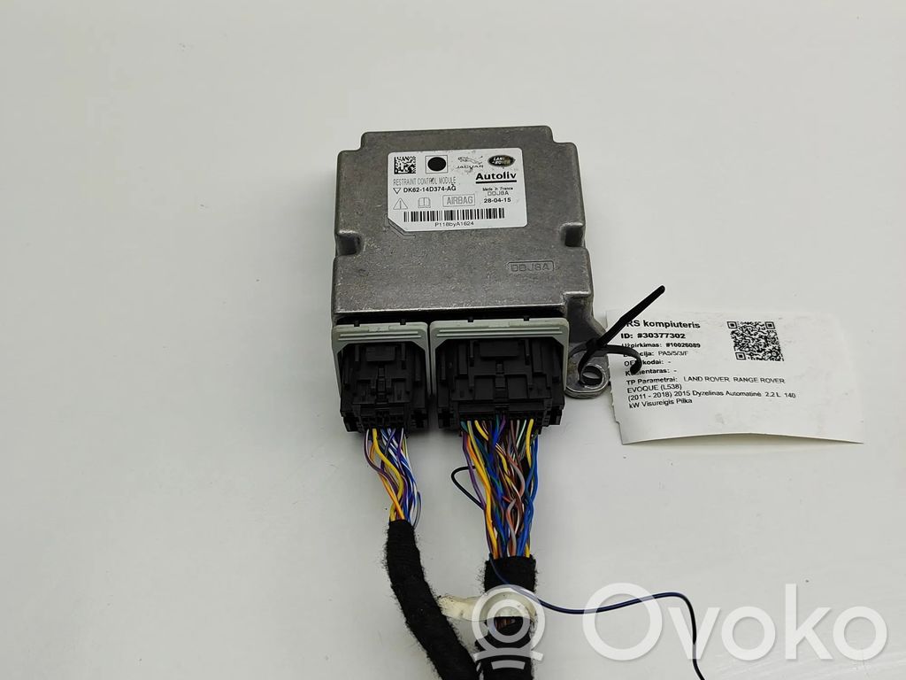 Land Rover Range Rover Evoque L538 Unitate/modul de comandă airbaguri