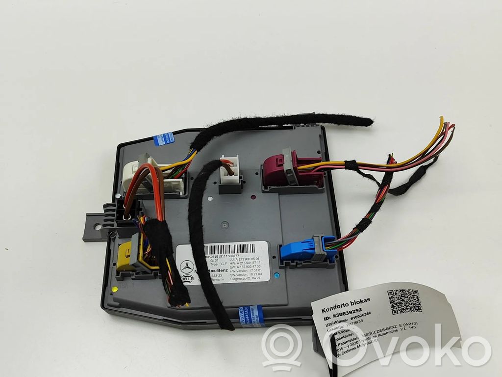 Mercedes-Benz E W213 Module de contrôle carrosserie centrale 