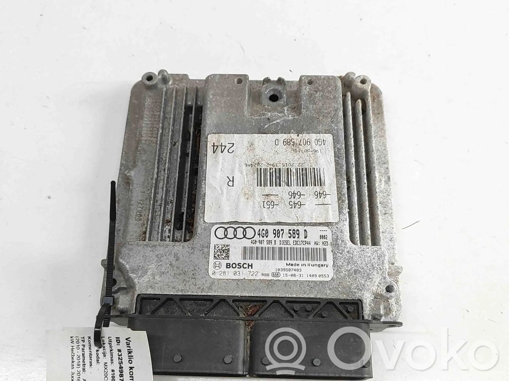 Audi A7 S7 4G Unidad de control/módulo del motor 