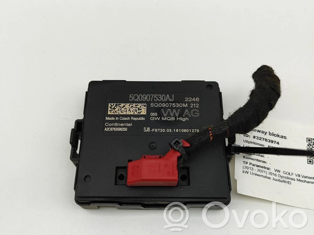 Volkswagen Golf VII Modul control gateway 