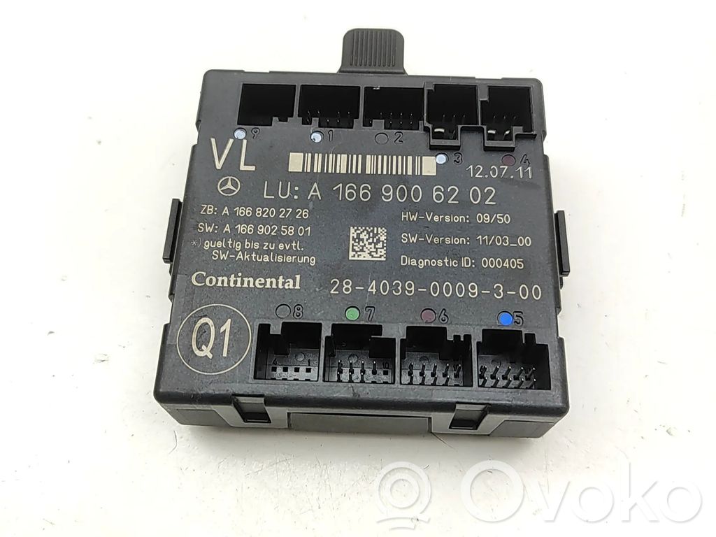 Mercedes-Benz ML W166 Centralina/modulo portiere 
