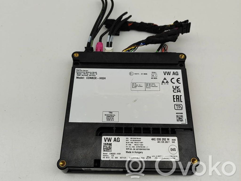 Audi A6 S6 C8 4K Bluetooth control unit module 