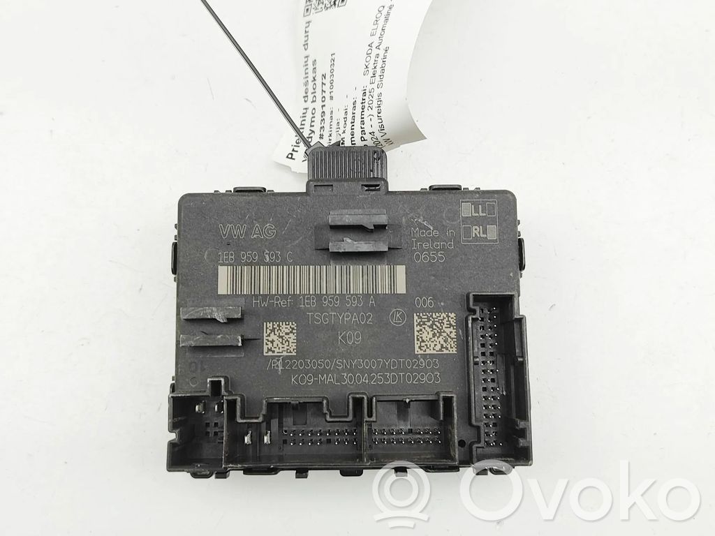 Unidad de control/módulo de la puerta   1EB959593C,1EB959593A