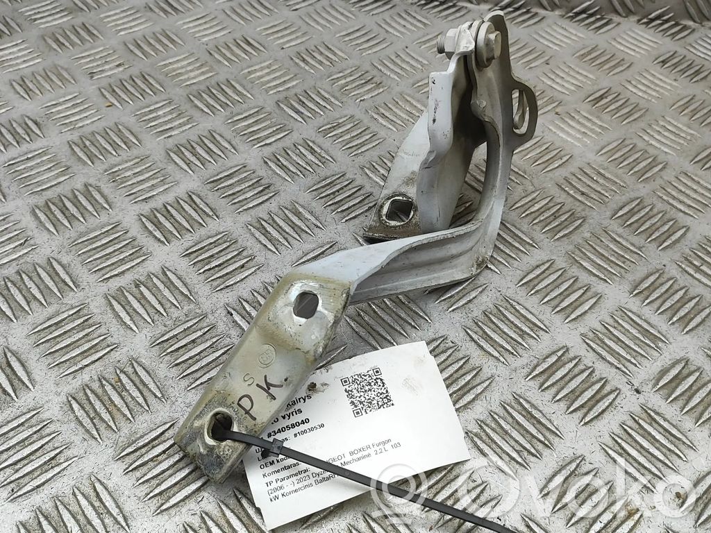 Peugeot Boxer Zawiasy pokrywy / maski silnika 