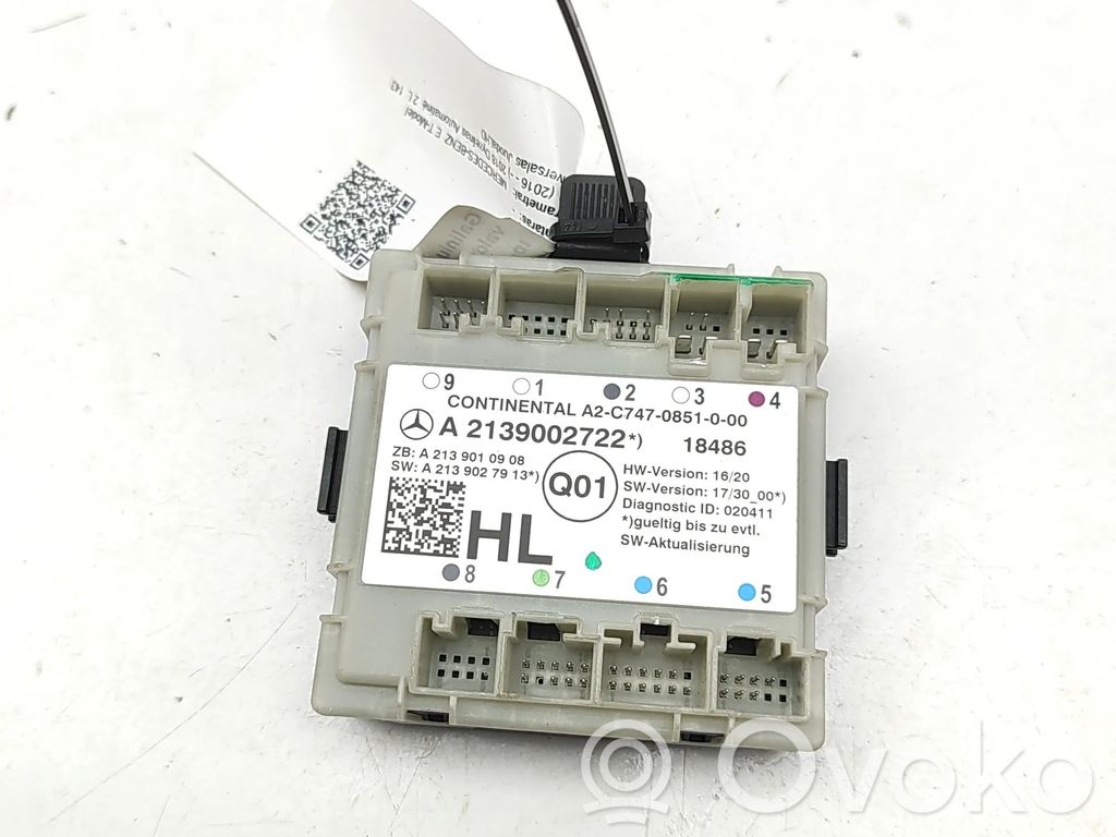 Mercedes-Benz E W213 Centralina/modulo portiere 