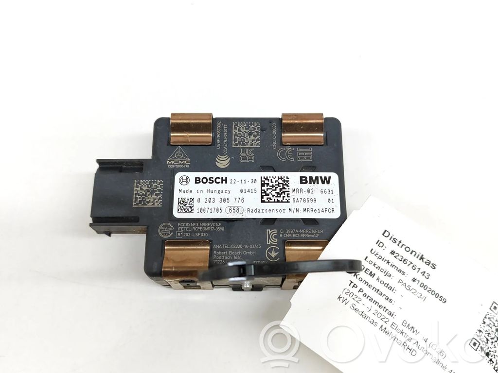 Sensor de radar Distronic   0203305776,5A78599