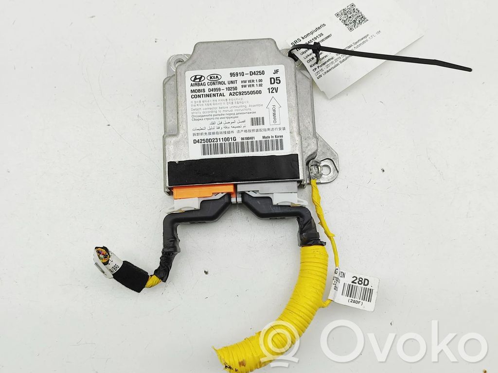 KIA Optima Module de contrôle airbag 