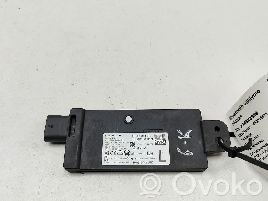 Tesla Model Y Juniper Bluetooth control unit module 