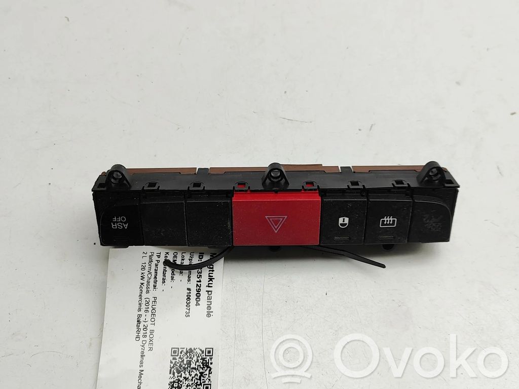 Peugeot Boxer Hazard light switch 