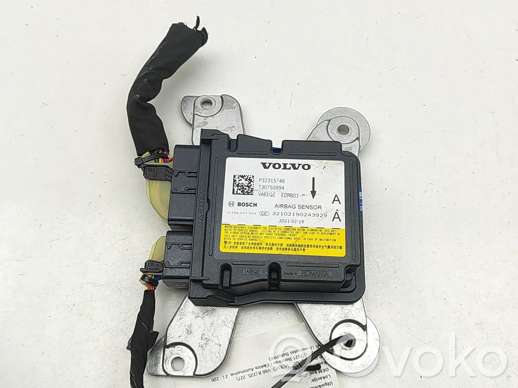 Volvo V60 Airbag control unit/module 