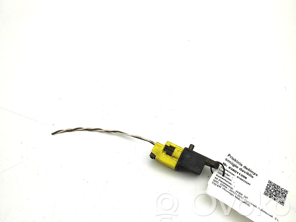 Audi Q5 SQ5 8R Sensor impacto/accidente para activar Airbag