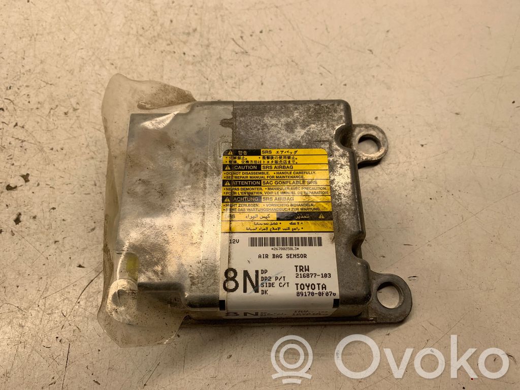 Toyota Corolla Verso E121 Airbag control unit/module 