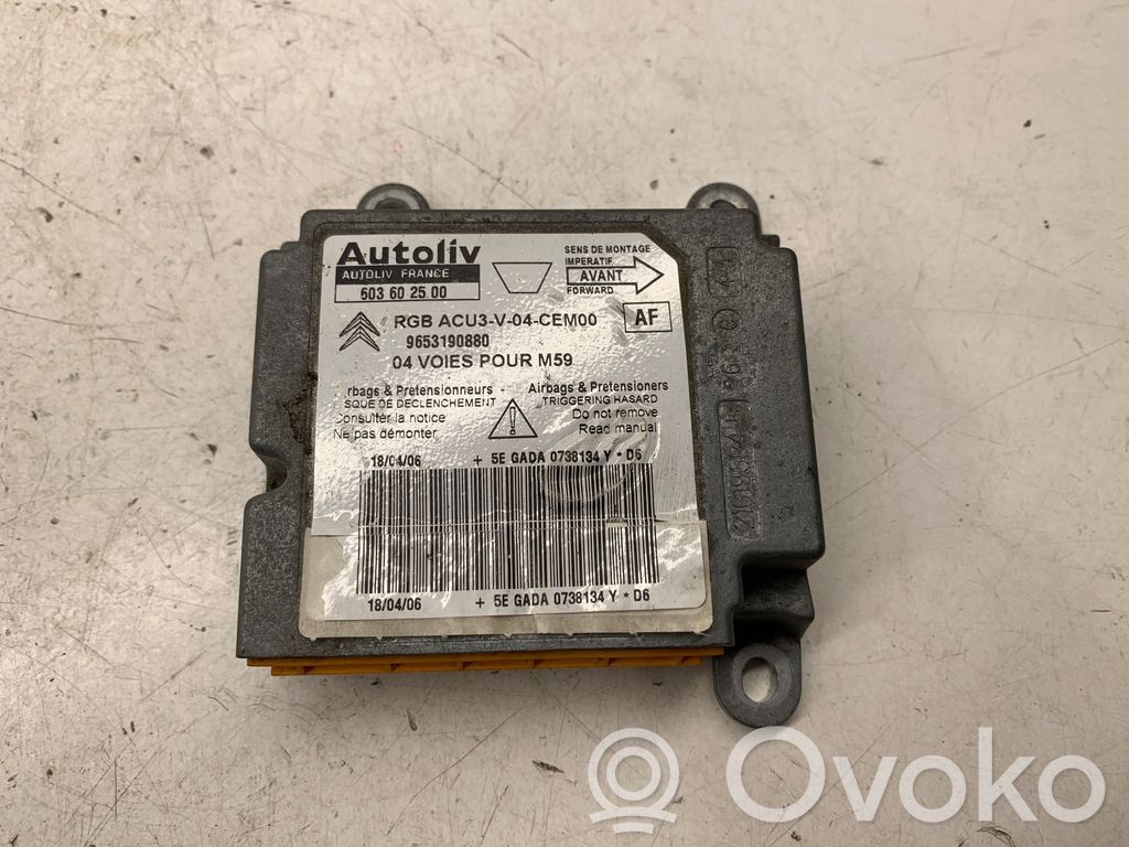 Peugeot Partner Airbag control unit/module 