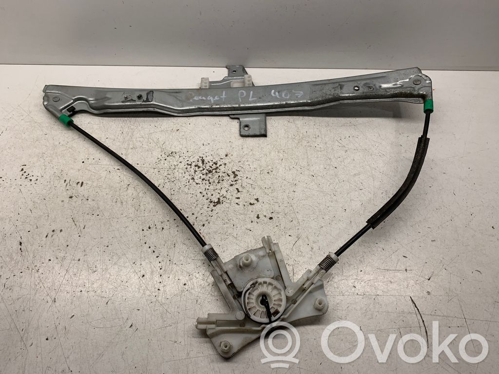 Peugeot 407 Mechanizm podnoszenia szyby przedniej bez silnika 