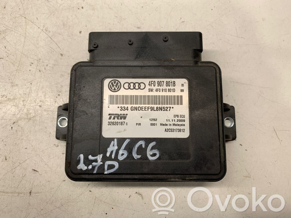 Audi A6 S6 C6 4F Module de commande de frein à main 