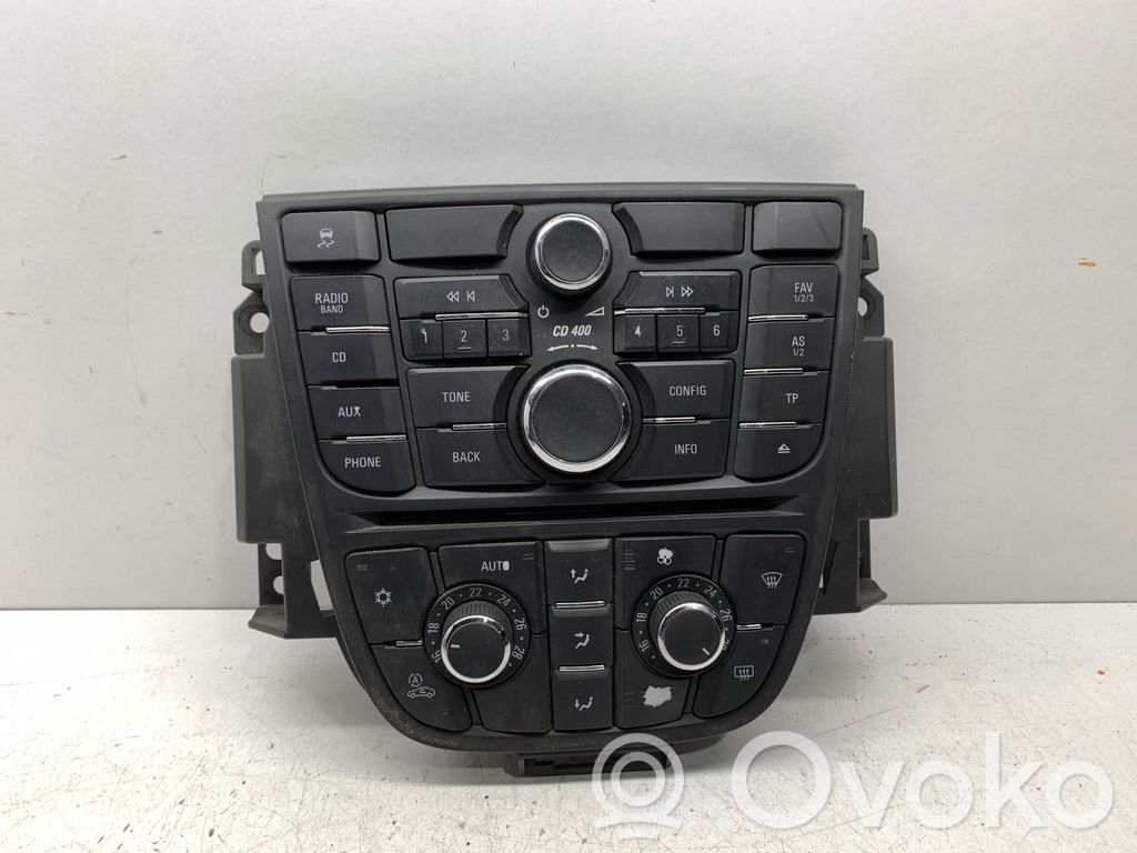 Opel Astra J Climate control unit 