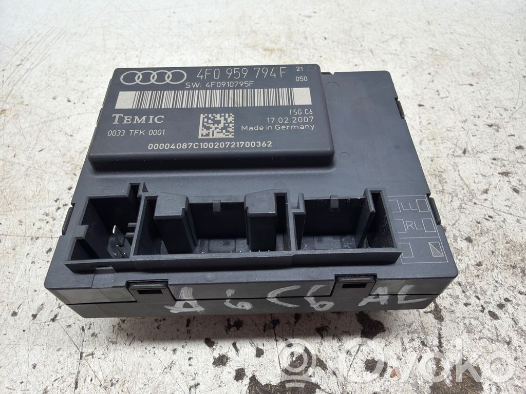Audi A6 S6 C6 4F Door control unit/module 