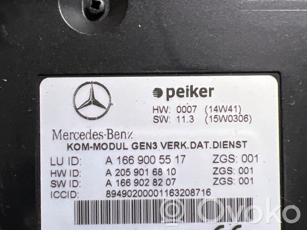 Mercedes-Benz C W205 Otras unidades de control/módulos 