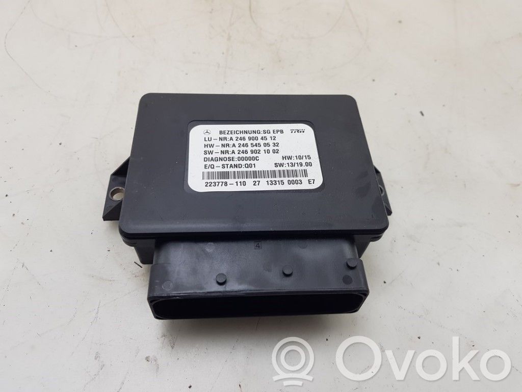 Mercedes-Benz A W176 Modul de control frână de mână 