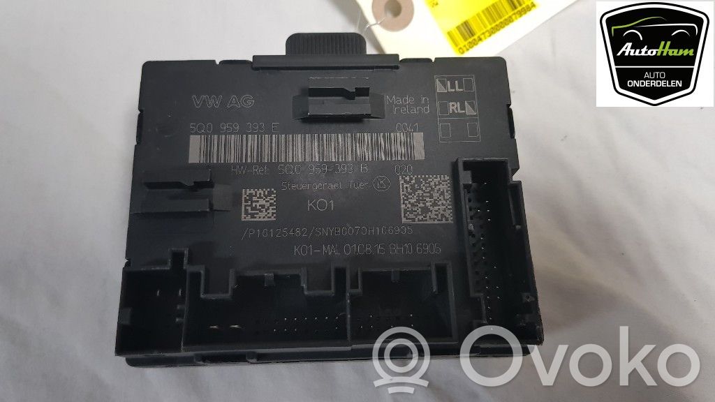 Audi A3 S3 8V Oven keskuslukituksen ohjausyksikön moduuli 